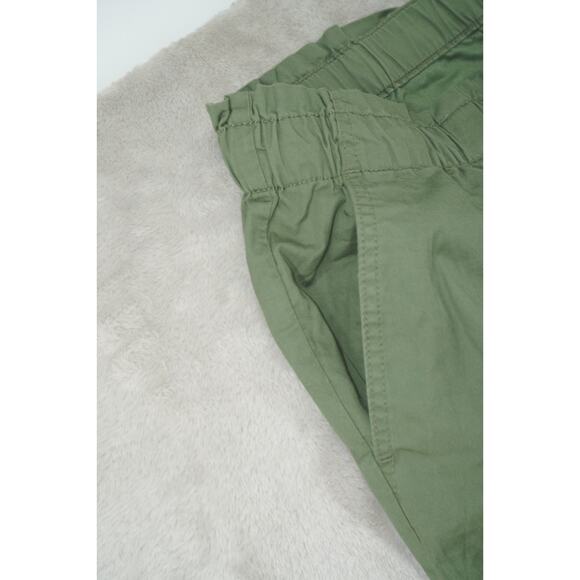 LOFT Plus Green Drawstring Utility Pants Size 20 Elastic Waist Cropped Cotton - Picture 6 of 7
